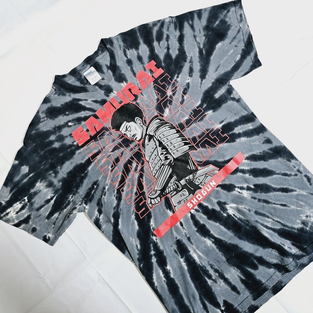Samurai Shogun Unisex Medium T Shirt Neo-Shogun Tie dye Gray